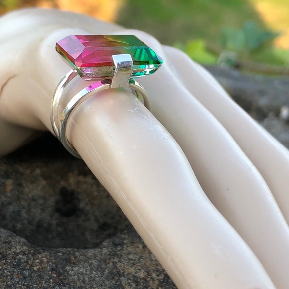SOLD Watermelon Tourmaline Ring - Picture 6 of 8